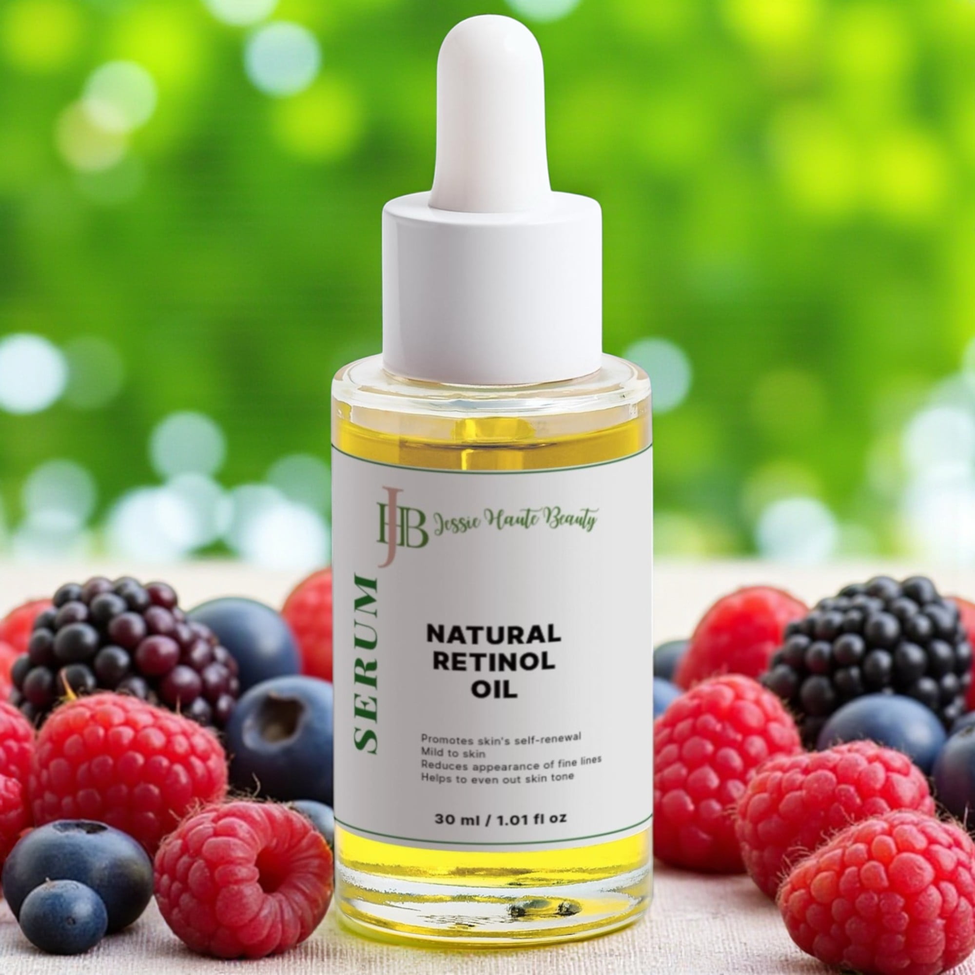 Natural Retinol Oil Serum for Face - Anti-Aging Treatment with Bakuchiol & Organic Oils - Reduces Fine Lines & Wrinkles - 1 fl oz