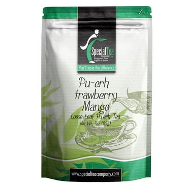 Special Tea Strawberry Mango, Loose Leaf Pu-erh Tea, 3 Ounce