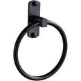 thumbnail image 1 of Hardware Towel Ring Matte Black Stainless Steel Swivel Kitchen Towel Hanger Bathroom Towel Hanger, 1 of 5