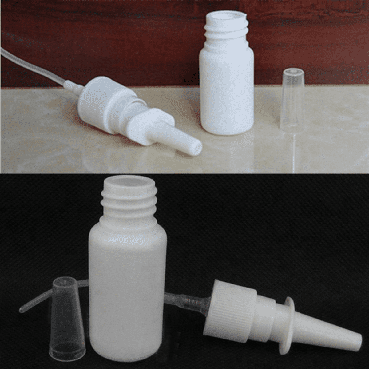 100Pcs 10Ml Bottle Refillable Plastic Mist Nose Nasal Sprayer