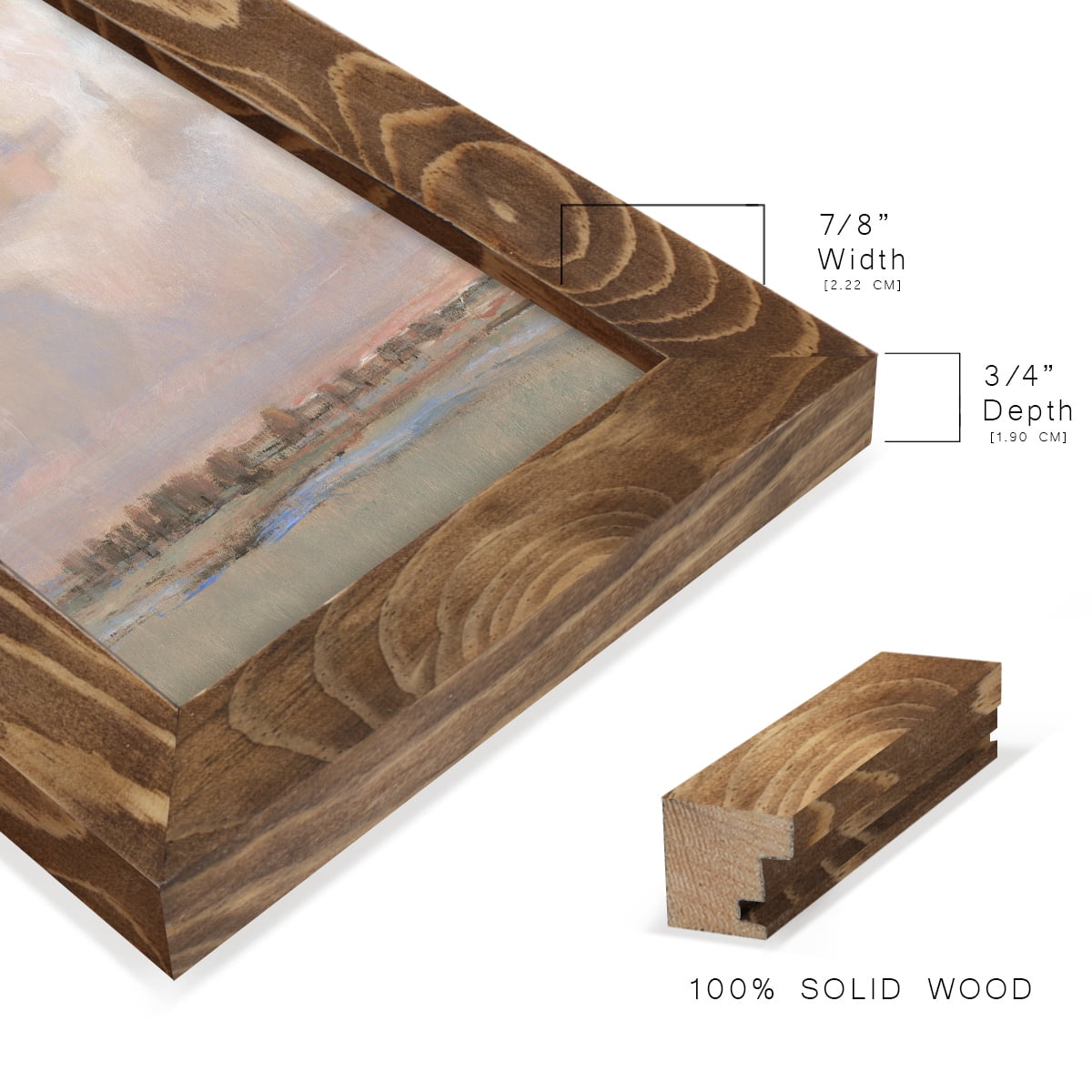 Billowing Clouds II - Framed Print w/glass - Walnut