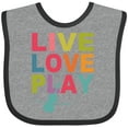 thumbnail image 3 of Inktastic Live Love Play Violin Girls Baby Bib, 3 of 4