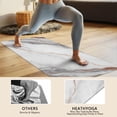 thumbnail image 4 of White Marble Copper Line Pattern Hot Yoga Mat Towel Non Slip for Hot Yoga - Quick-Drying Yoga Mat Cover with 4 Corner Pockets with Travel Bag - Hot Yoga Towel Non Slip 70"x26", 4 of 6