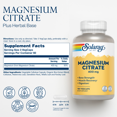 Solaray Magnesium Citrate 400mg | Nutritive Support for Healthy Heart ...