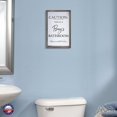 thumbnail image 4 of LifeSong Milestones Wood Framed Shadow Box Bathroom Decor (Caution Boys Bathroom), 4 of 12