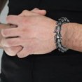 thumbnail image 3 of facefd Gothic Punk Bracelet Titanium Steel Dragon Scale Bangle Black 7.48 inches, 3 of 9
