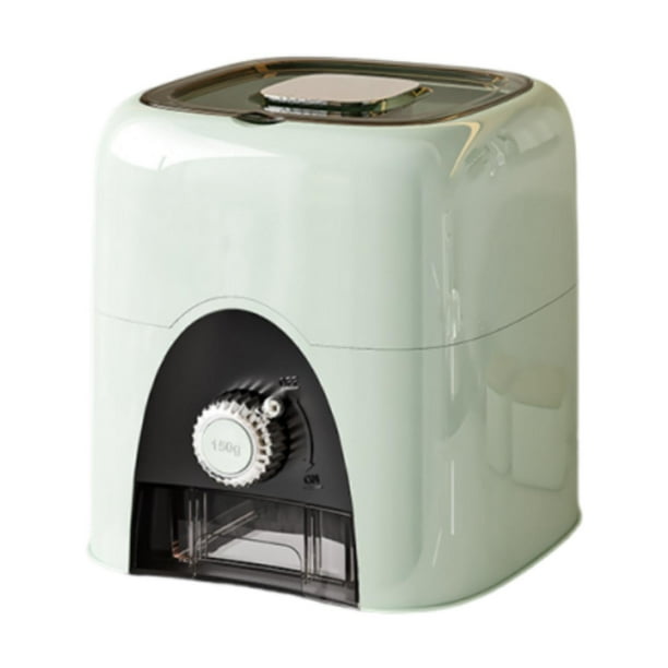 Contenedor de almacenamiento de arroz, dispensador de alimentos multiusos con tapa sellada, dispensador de granos, cubo de arroz para gabinete, mostra Verde m