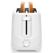 Mainstays 2-Slice Toaster with 6 Shade Settings and Removable Crumb Tray, Arctic White