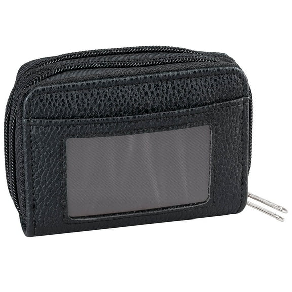 RFID Zip Around Wallet, Black