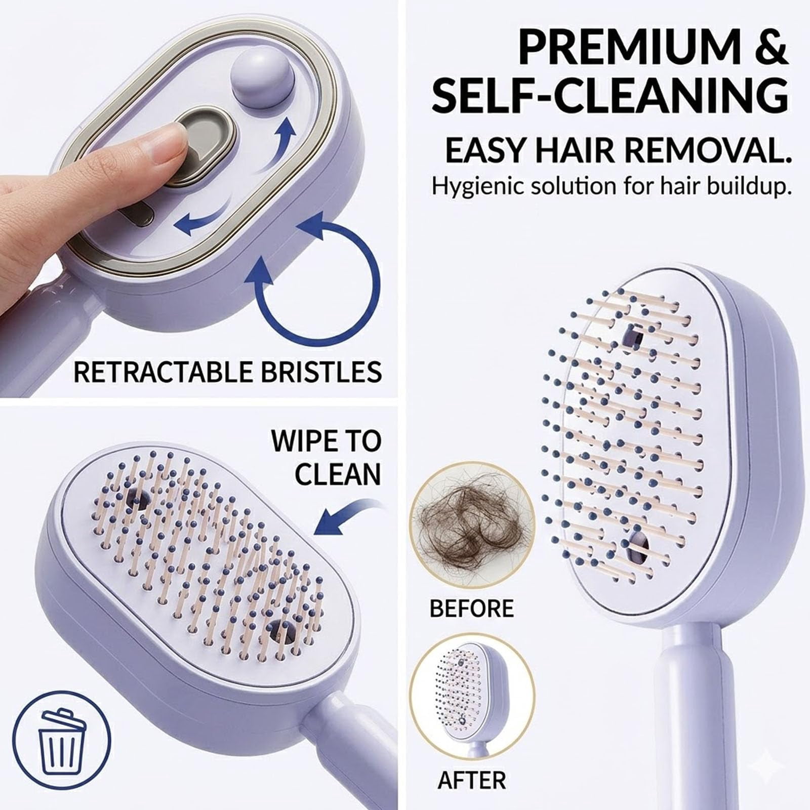 5 in 1 Air Cushion Brush, 5 in 1 Air Cushion Hair Brush, Electric Spray Air Cushion Massage Comb with Mist Spray, Rechargeable Detangling Hair Brush