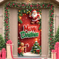 thumbnail image 6 of Festive Cows Christmas Banner Holiday Santa Hats Barn Scene for Home Party Indoor, 6 of 9
