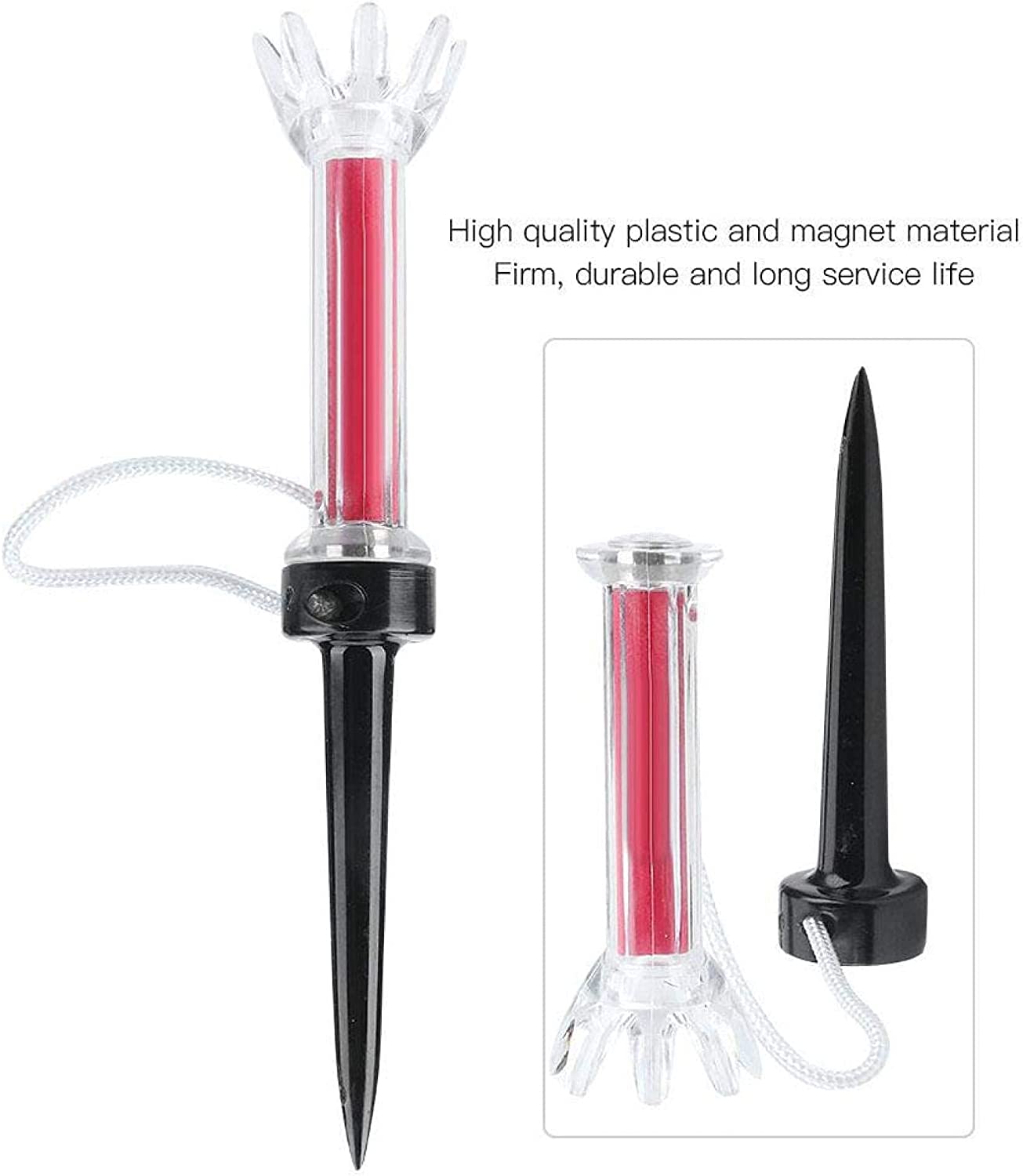 JL Golf Tees, 5Pcs Flexible Magnetic Plastic Golf Tee Training Practice Tool Accessory