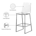 thumbnail image 6 of Maklaine Contemporary 27.5"H Velvet Counter Stool in Chrome Metal, 6 of 7