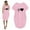 Pink, variant on Babysbule Womens Dresses Fashion Women Loose Love Print O-Neck Pockets Casual Short Sleeves Dress