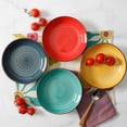 thumbnail image 4 of Gibson Home Color Speckle 4-Piece 8.25" Stoneware Salad Bowl Set in 4 Assorted Colors, 4 of 4