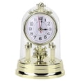 thumbnail image 1 of Vintage European Style Silent Desk Clock Gold Decorative Table Clock with Glass Dome Cover Ideal for Living Room or Offic, 1 of 5
