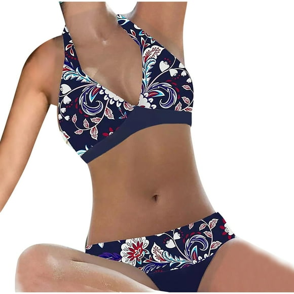 FcBaudy Womens Swimsuits Two Piece Swimsuit for Women Bathing Suit for Women Tankini Swimsuits for Women Women's Two Piece Set Swimsuits Leopard Print Swimwear Beachwear Features Women Swimsuit