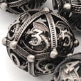thumbnail image 5 of Metal Dice, 7 PCS Heavy Solid Metallic Dragon Dice Set for Dungeons and Dragon Tabletop Game A, 5 of 5