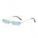 thumbnail image 1 of Fashion funny shaped sunglasses personality rimless love sunglasses trend street patting glasses, 1 of 2