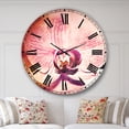 thumbnail image 2 of Designart 'belles Fleurs d'Orchidée Roses' Horloge Murale Traditionnelle, 2 of 6