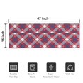 thumbnail image 5 of Red Blue White Star Plaid Checkered Pattern Door Rugs,Washable Non Slip Door Mats Indoor,Decorative Door Mats,Entry Mat Indoor for Entrance,Bedroom,Kitchen,Bathroom,16"x47", 5 of 6