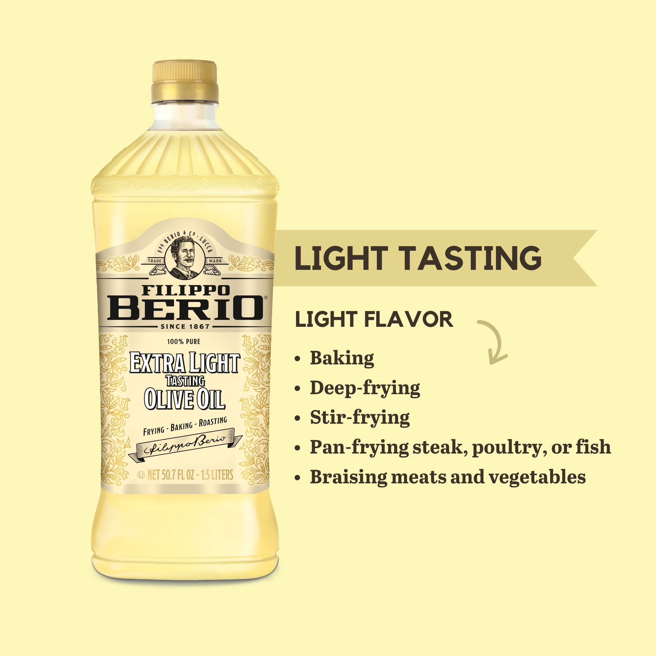 (3 pack) Filippo Berio Extra Light Olive Oil 50.7 fl oz