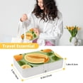 thumbnail image 5 of Cantaloupe PU Leather Travel Jewelry Organizer Box with Removable Compartment and Bracelet Holder, 5 of 6