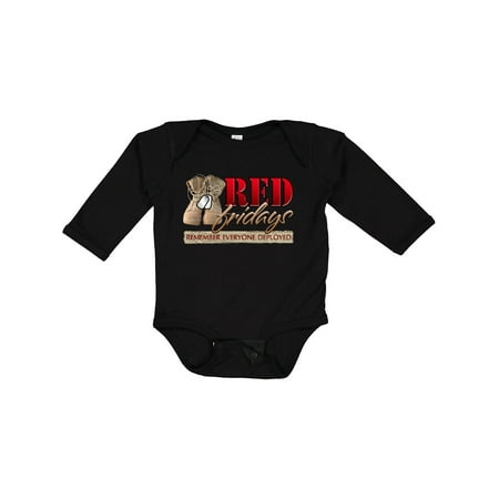 

Inktastic Red Fridays (boots) Gift Baby Boy or Baby Girl Long Sleeve Bodysuit