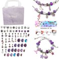 thumbnail image 1 of Conjunto de caja de regalo rosa, 7 colores, pulsera de cristal hecha a mano diy para niños, joyería, pulsera de regalo para mujer, pulsera púrpura, set-HK541 BANYUO Electrónica, 1 of 7