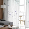 thumbnail image 4 of Purple Leaves, Sheer Curtains 72 Inches Long 2 Panels Set, Window Sheer Curtains for Living Room/Bedroom, Eucalyptus Botanical Modern White Light Filtering Rod Pocket Curtain 52'' x 72'' x 2, 4 of 7