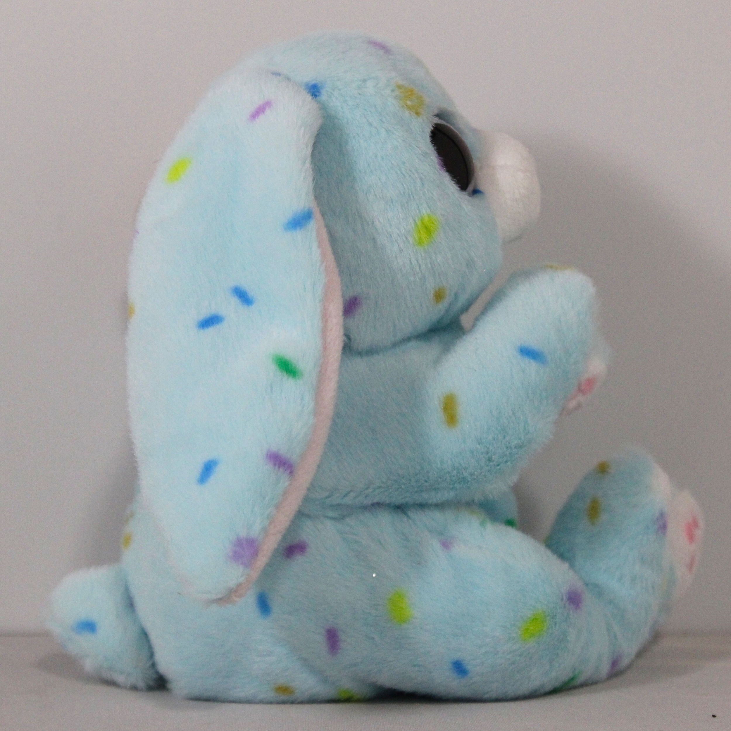 TY Beanie Bellies Skippy The Blue Easter Bunny with Glitter Pink Eyes, Cuddly Plush Animals with Soft Belly, Easter, 20 cm, T41515