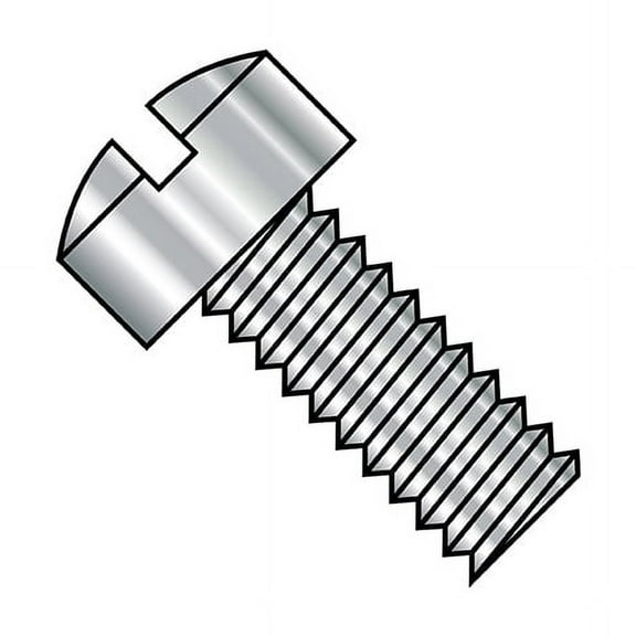 #10-24 x 1-1/8 in Slotted Fillister Machine Screw, Plain Steel, 2000 PK