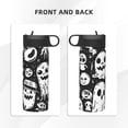thumbnail image 3 of Yiaed Black White Spooky Ghosts Print Water Bottle with Straw Lid, Stainless Steel Double Wall Insulated Water Bottle | Leak-Proof and Spill-Proof Water Bottle, 3 of 8