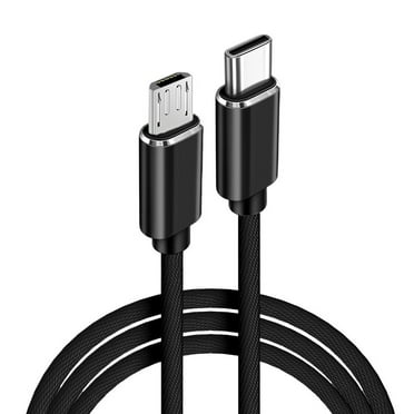 USB C to Micro USB Cable 3 FT, USB Type-C to Micro USB Android Charger Cord, Nylon Braided, Gold-Plated Connectors, Can charge and transfer data,Compatible with Galaxy S7 S6 J7 Edge Note 5, PS4, MP3