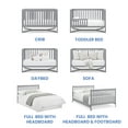 thumbnail image 3 of Delta Children Tribeca 3-Piece Baby Nursery Furniture Set-Includes: Convertible Crib, Changing Table and Crib Mattress, Grey, 3 of 6