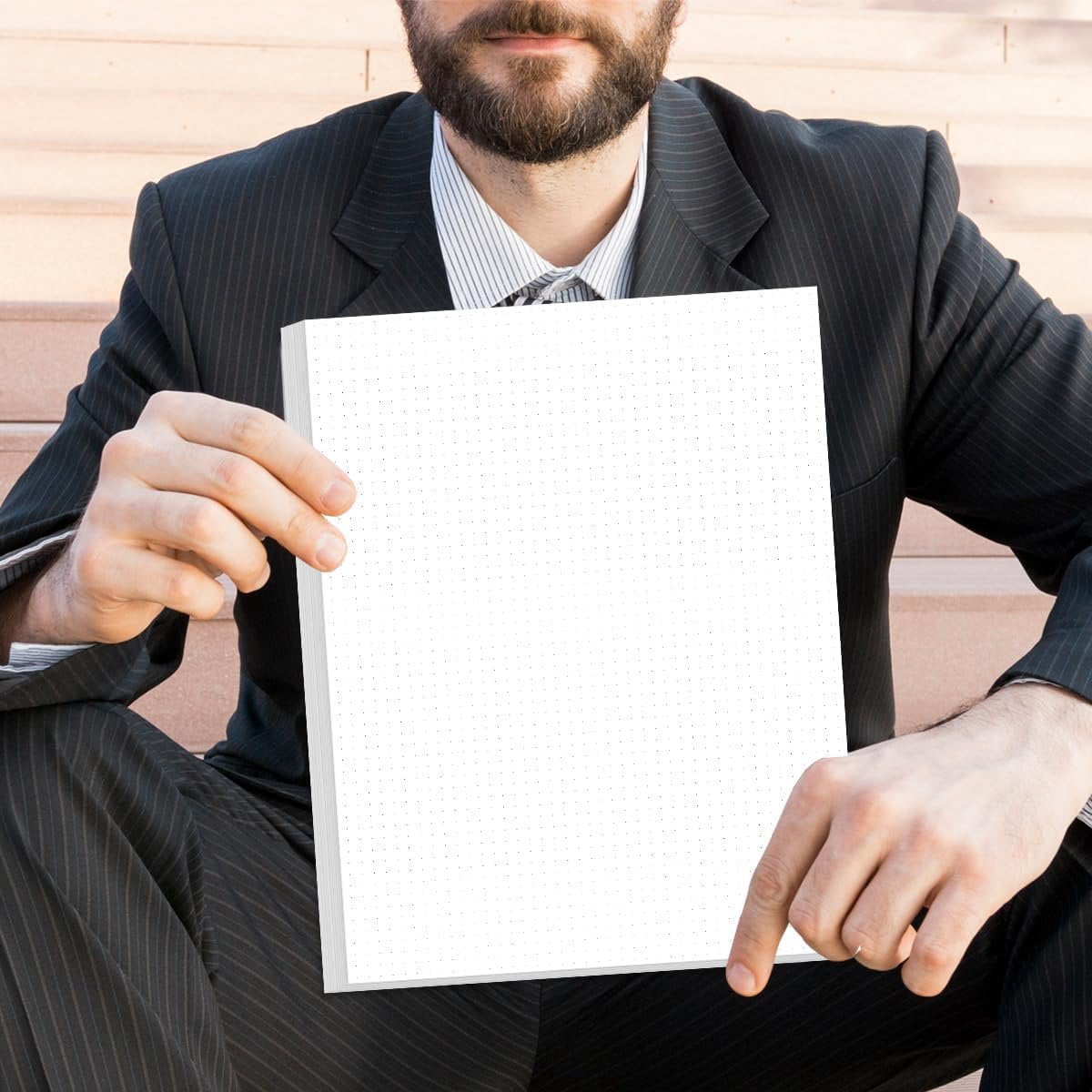 Unpunched Dotted Paper, Letter Size 100Sheets / 200Pages Loose-Leaf Paper, 100gsm White Paper, 8.5'' x 11''