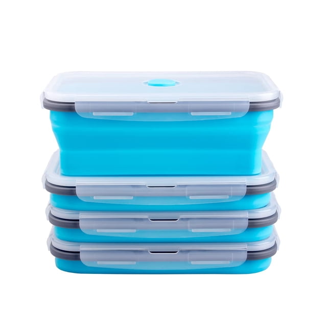 Recipientes de almacenamiento de alimentos Annaklin plegables de 1200 ml (juego de 4)