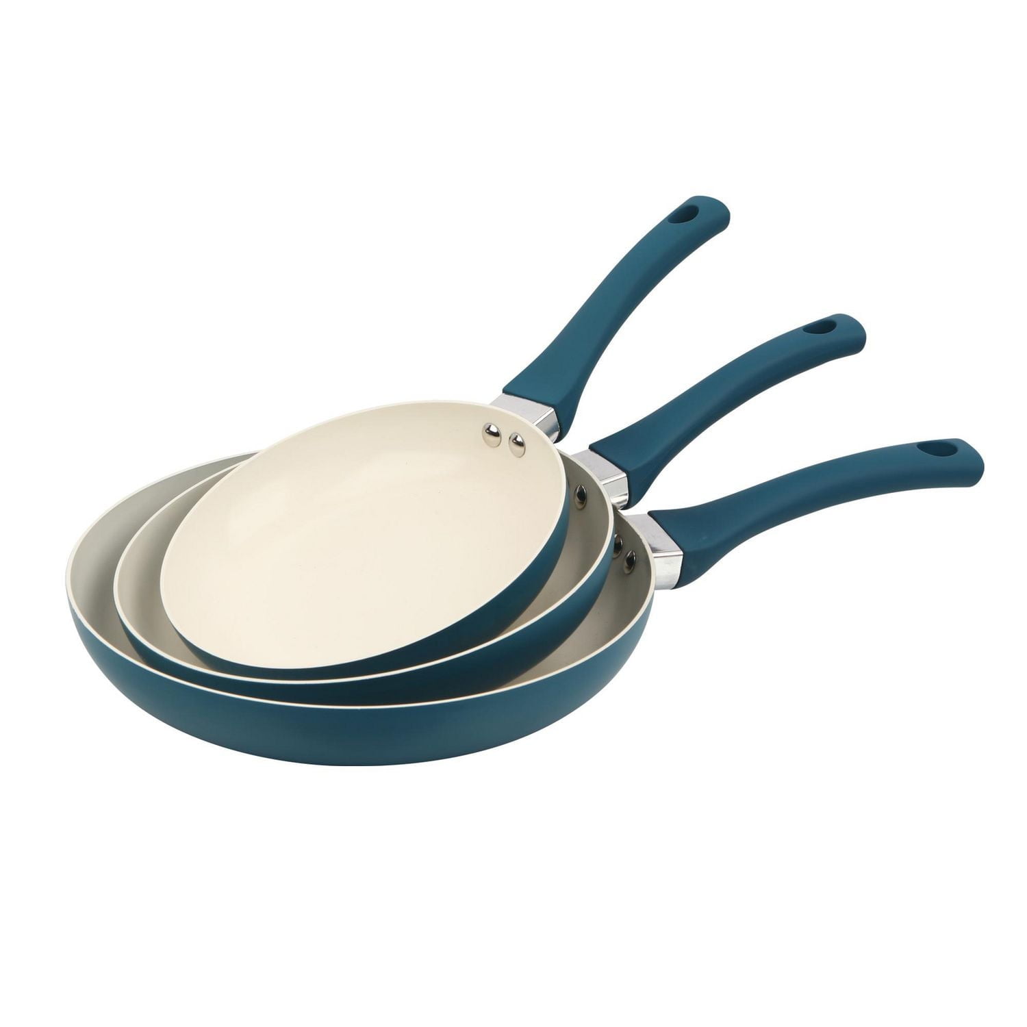 Mainstays Aluminum Ceramic  3pcs Skillet Set, Ceramic  3pcs Skillet Set