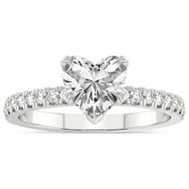 2 Carat IGI Certified Heart Shape Lab Grown Diamond Engagement Ring | 14K White Gold | Serena Eternity Lab Diamond Ring | FG-VS1-VS2 Quality Friendly Diamonds