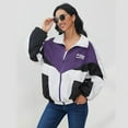 thumbnail image 5 of adviicd Womens Light Jacket Women's Jacket Zip Up Lightweight Windbreaker Jacket Varsity Oversized Sport Jacket Clothing 90s Jacket (Purple,L), 5 of 7