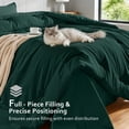 thumbnail image 3 of Dhole 7-Piece Bed in Bag - Full Size Comforter Sets, Pillowcases & Sheet Collection for Cozy Bedding Sets Green, 3 of 14