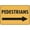 Warning Sign 1, variant on Pedestrian Approach With Caution Warning Security Outdoor Sign - 8"x12", Reflective, Weatherproof - Construction Site, Road, Parking Lot, Driveway