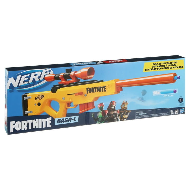 Nerf Fortnite BASR-L Bolt-Action Blaster with 12 Darts, Kids Toy