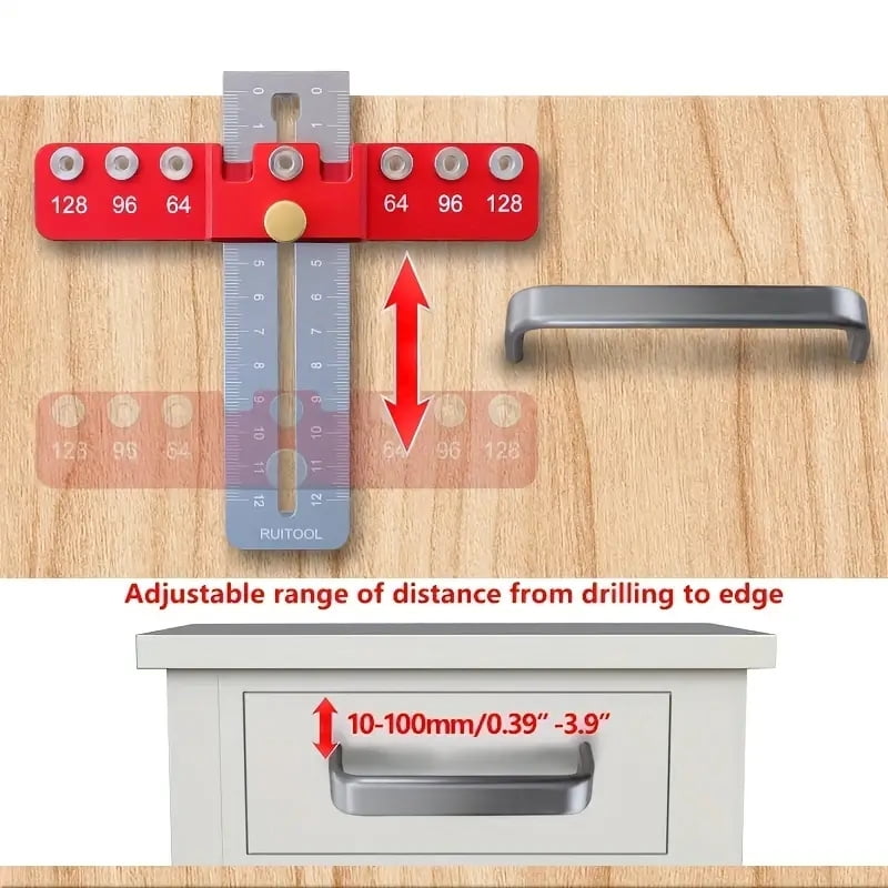 Woodworking Drill Punch Locator Jig Hole Punch Tool For Handles And Pulls Hole Drill Guide Cabinet Handle Knob Template Locator