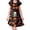 Orange-a, variant on Girls Halloween Fly‑Sleeve Nightgown Dress, Kids Pumpkin All‑Over‑Print Sleep Dress, Loose A‑Line Casual Home Loungewear for Little Girls Summer Wear