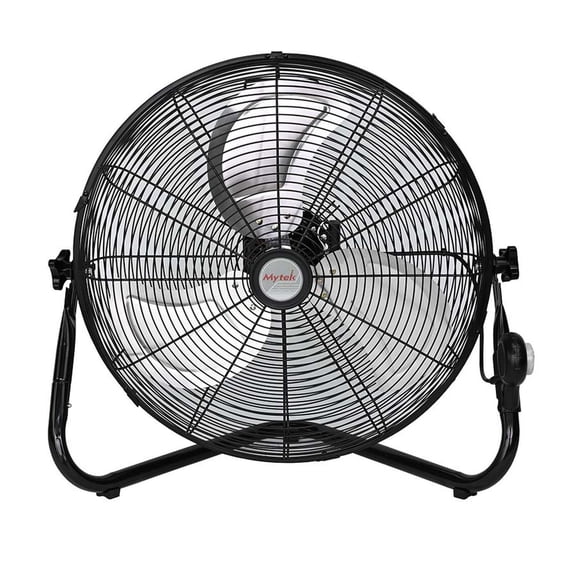 Ventilador de piso y pared MYTEK 3406 20 PUL 2 en 1 METALICO negro