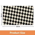 thumbnail image 2 of 20x32in Luxury Checkered Grid Bathroom Rug: Classic Checkerboard, Extra Soft & Highly Absorbent Microfiber Bath Rugs, Non-Slip Bath Carpet for Bathroom, 2 of 5
