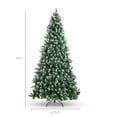 thumbnail image 7 of Best Choice Products 9ft Pre-Decorated Holiday Christmas Pine Tree w/2,028 Branch Tips, Partially Flocked, Base  Green, 7 of 7