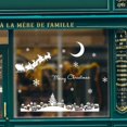 thumbnail image 1 of Pegatina de pared de Navidad de Santa Claus Moonlight Town para escaparate de ventana de vidrio, papel tapiz de decoración del hogar, pegatinas de Año Nuevo, 1 of 3