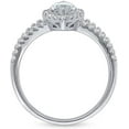 thumbnail image 2 of Divine Creation 2.20 Ct Marquise Cut White Diamond Wedding Engagement Halo Ring 14K White Gold Plated 925 Sterling Silver For Women's -5, 2 of 3